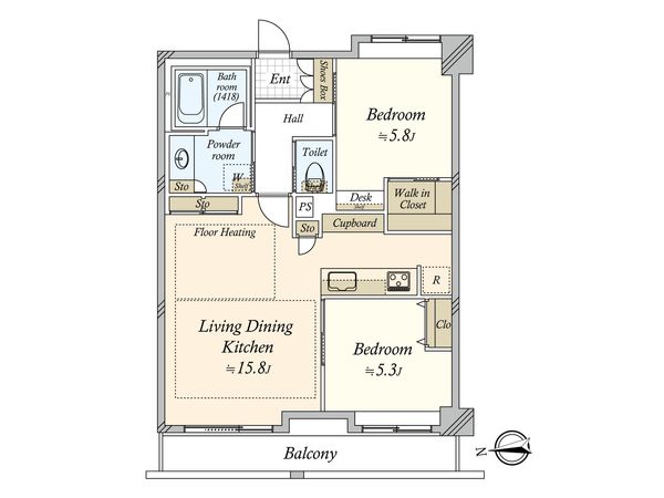 ライオンズマンション渋谷道玄坂 間取図(平面図)