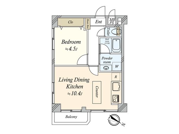 クラウン西麻布 間取図(平面図) 間取図(平面図)
