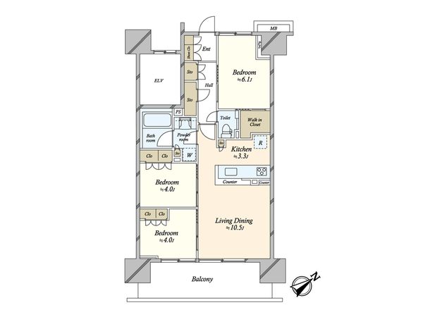 プレミスト新小岩ルネ 間取図(平面図)