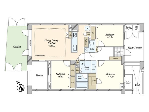 ライオンズマンション元代々木グランフォート 間取図(平面図)