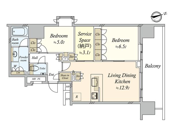 ザ・パークハウス渋谷美竹 間取図(平面図) ザ・パークハウス渋谷美竹 間取図(平面図)