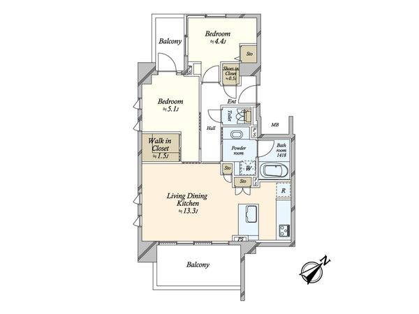 グレイスコート代々木公園 間取図(平面図) 間取図(平面図)