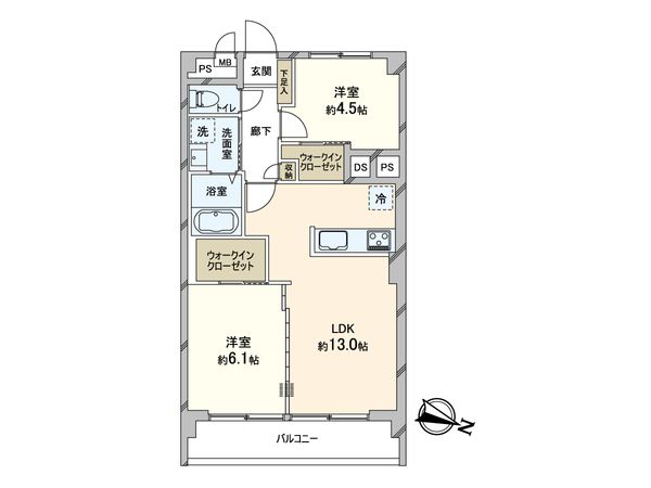 アイビハイツ三田 間取図(平面図)