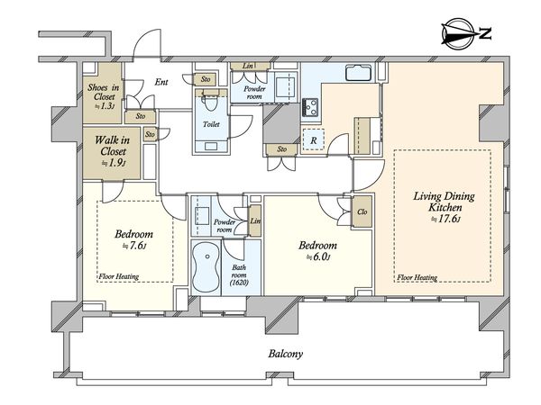広尾ガーデンフォレスト G棟 間取図(平面図) 間取図(平面図)