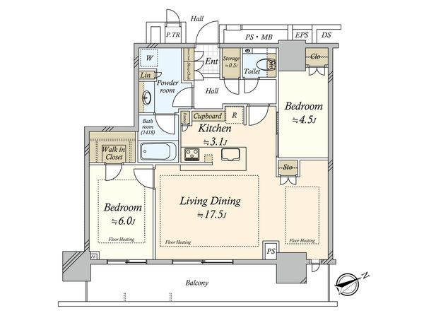 ザ・タワー十条 間取図(平面図)