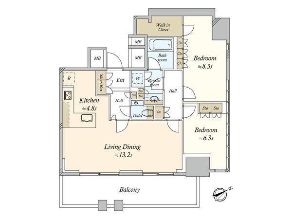 プラウドタワー渋谷 間取図(平面図)