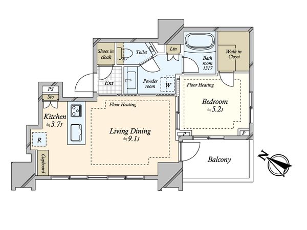 ブランズ渋谷代々木公園 間取図(平面図)