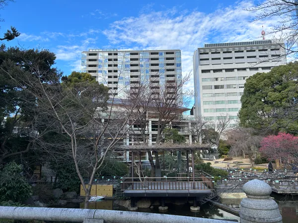 東郷神社から本物件エア棟を見ます