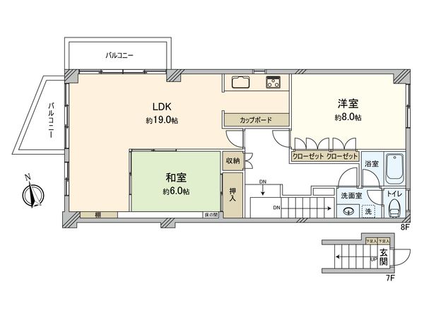 クレセントマンション 間取図(平面図) クレセントマンション 間取図(平面図)