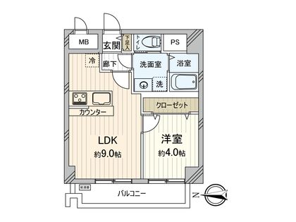 ドミール五番町 2号棟 間取図(平面図)