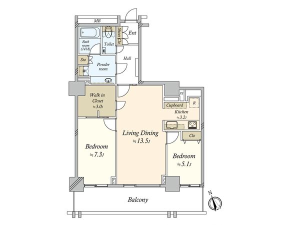 代官山アドレス ザ・タワー 間取図(平面図)