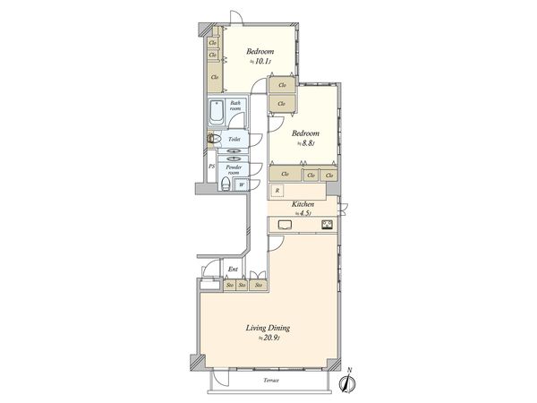 ランドステージ渋谷 間取図(平面図) ランドステージ渋谷 間取図(平面図)