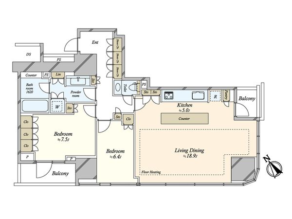 プラウド代官山フロント 間取図(平面図)