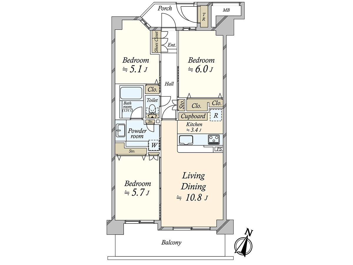 オーベルグランディオ ベイ・フロント 間取図(平面図) 間取図(平面図)