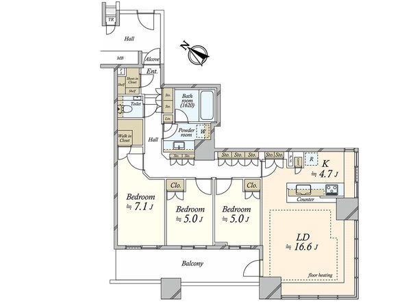 Brillia Mare有明TOWER&GARDEN 間取図(平面図) 間取図(平面図)