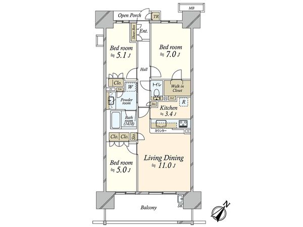 東京フロントコート 間取図(平面図)
