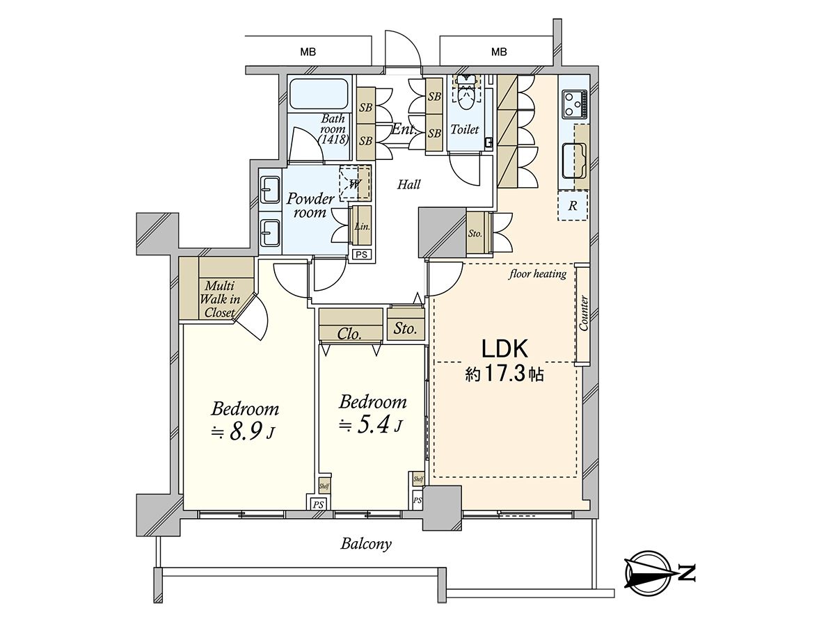 キャナルワーフタワーズ EAST 間取図(平面図) 間取図(平面図)