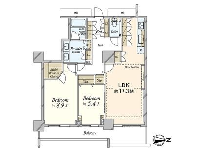 キャナルワーフタワーズ EAST 間取図(平面図)