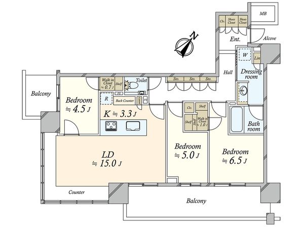 パークホームズ豊洲ザレジデンス 間取図(平面図) 間取図(平面図)