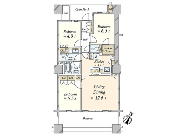 Brillia有明SkyTower 間取図(平面図)
