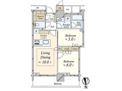 ザ・パークハウス晴海タワーズ クロノレジデンス 間取図(平面図)