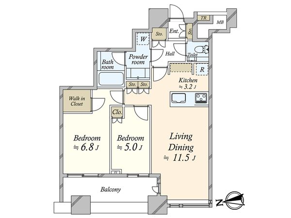 THE TOWERS DAIBA WEST 間取図(平面図) 間取図(平面図)