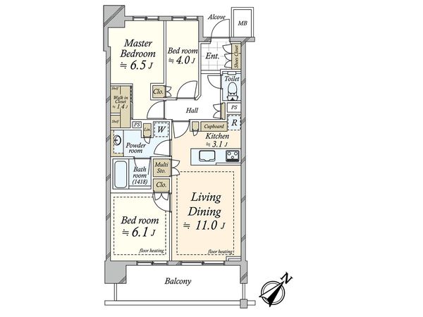 パークホームズ豊洲ザレジデンス 間取図(平面図)