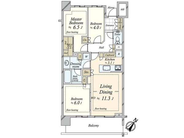 パークホームズ豊洲ザレジデンス 間取図(平面図)