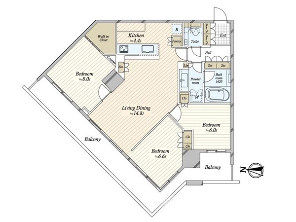 アーバンドック パークシティ豊洲 タワーA 間取図(平面図) アーバンドック パークシティ豊洲 タワーA 間取図(平面図)