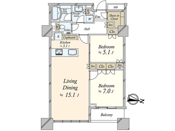 ザ・湾岸タワーレックスガーデン 間取図(平面図)