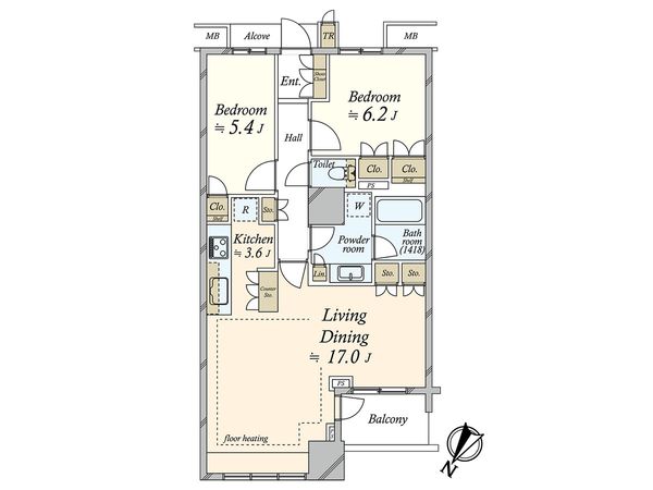 Brillia Mare有明TOWER&GARDEN 間取図(平面図)