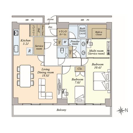 W Comfort Towers WEST 間取図(平面図)