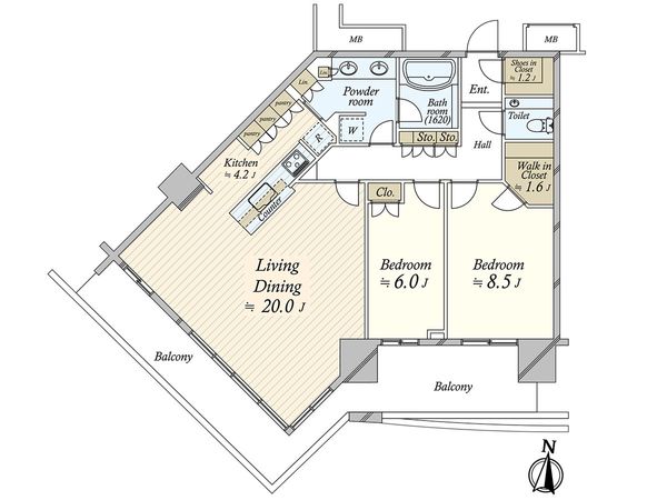 アーバンドック パークシティ豊洲 タワーA 間取図(平面図)