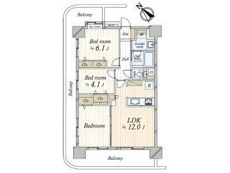 ライオンズマンション豊洲 間取図(平面図) ライオンズマンション豊洲 間取図(平面図)