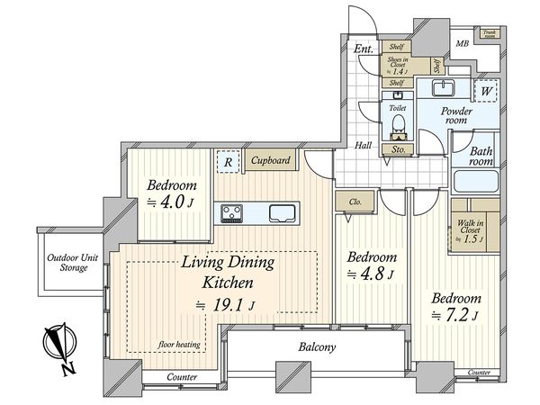 THE TOWERS DAIBA EAST 間取図(平面図) 間取図(平面図)