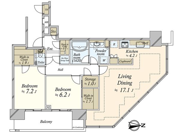 THE TOYOSU TOWER 間取図(平面図)