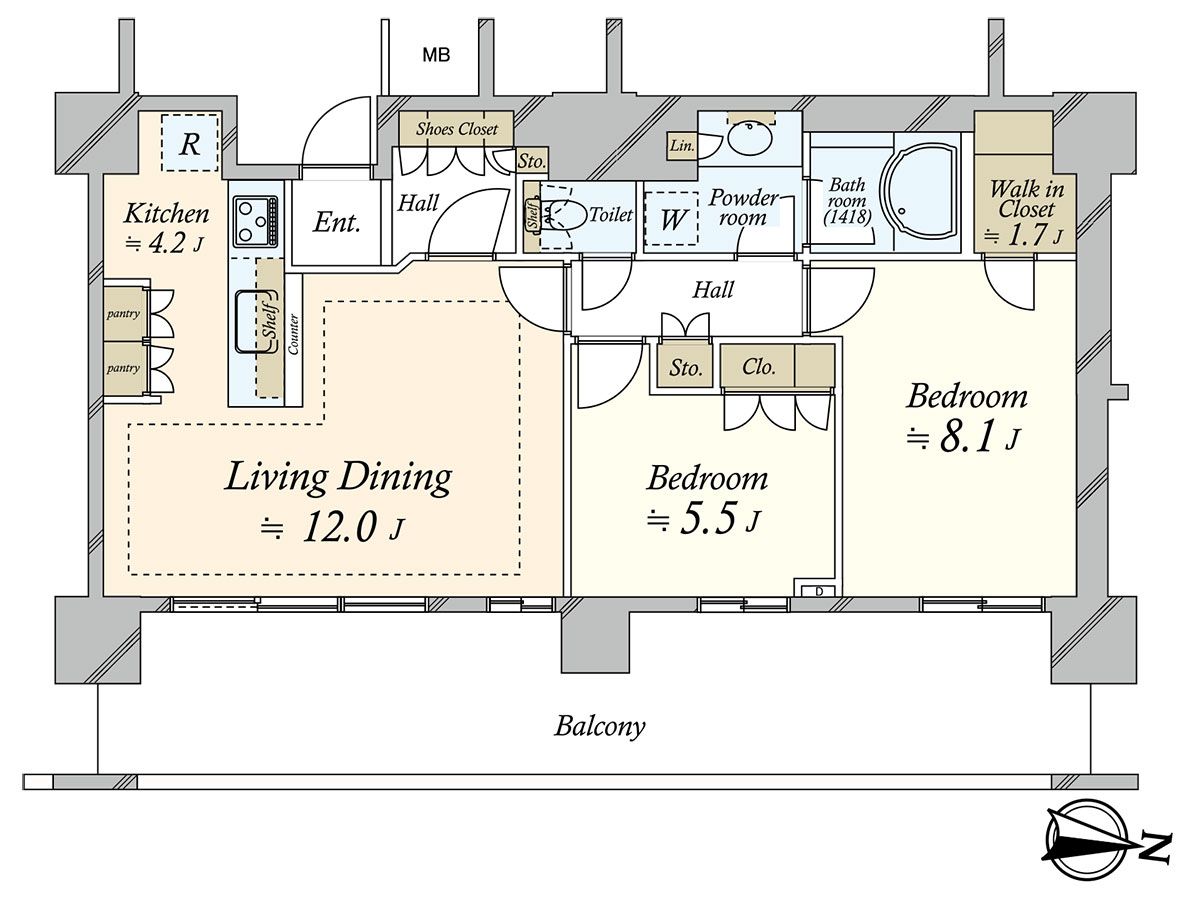 アーバンドック パークシティ豊洲 タワーB 間取図(平面図) 間取図(平面図)