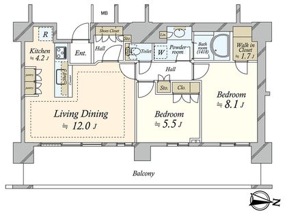アーバンドック パークシティ豊洲 タワーB 間取図(平面図)