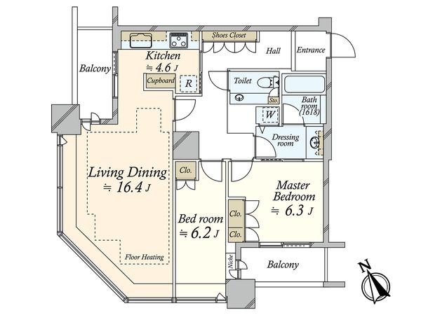 銀座タワー 間取図(平面図) 銀座タワー 間取図(平面図)