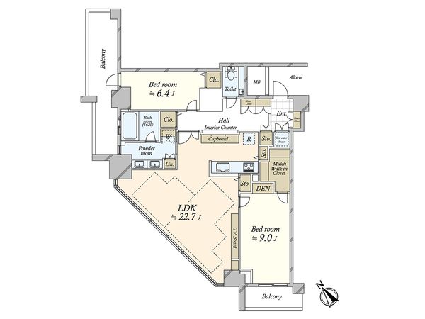 BEACON Tower Residence 間取図(平面図) 間取図(平面図)