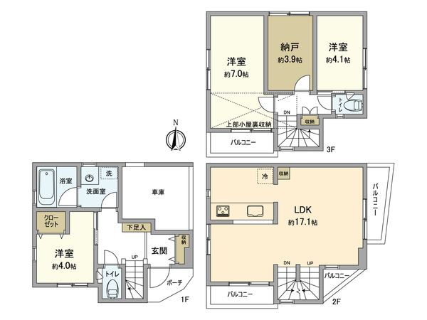 下小田中6丁目戸建 間取図(平面図)