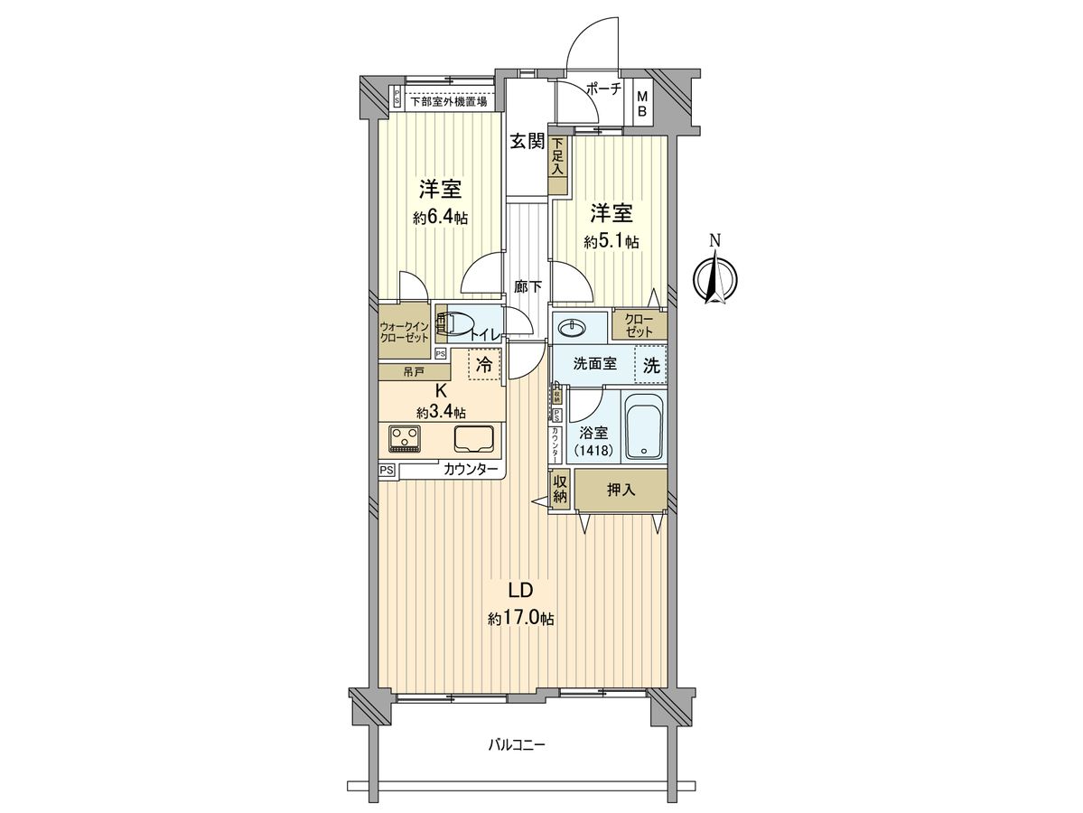 コスモ武蔵小杉御殿町 間取図(平面図) 間取図(平面図)