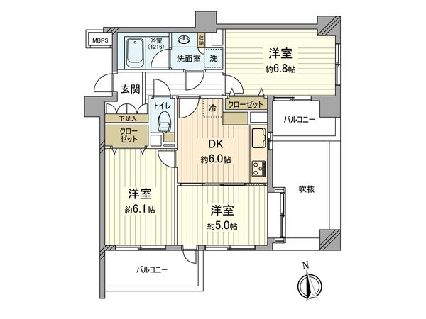 ライオンズマンション日吉東第5 間取図(平面図) 間取図(平面図)
