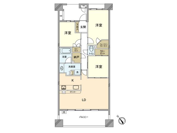 プラウド元住吉 間取図(平面図) 間取図(平面図)