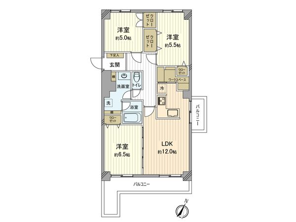 日商岩井武蔵小杉マンション 間取図(平面図) 間取図(平面図)