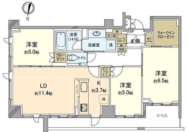 クレヴィア小杉御殿町 間取図(平面図)