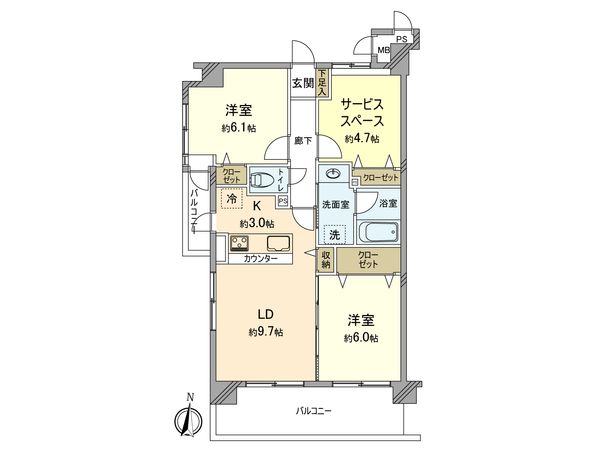 ライオンズマンション武蔵小杉東 間取図(平面図) ライオンズマンション武蔵小杉東 間取図(平面図)