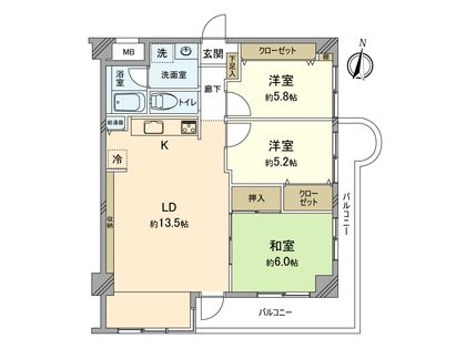 エイム平間 間取図(平面図)