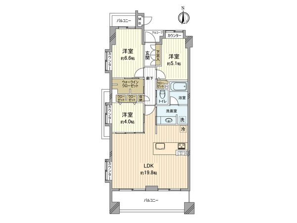 武蔵新城デュープレックス 間取図(平面図) 間取図(平面図)