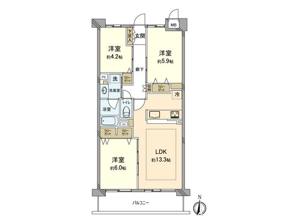 ハウス武蔵小杉 間取図(平面図) ハウス武蔵小杉 間取図(平面図)
